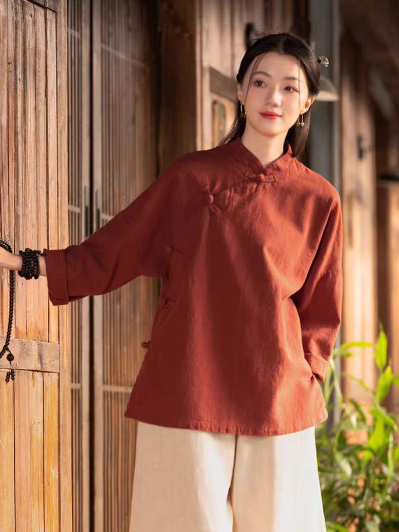 Linen Pant Wide - Новый комплект в китайском стиле: свободная