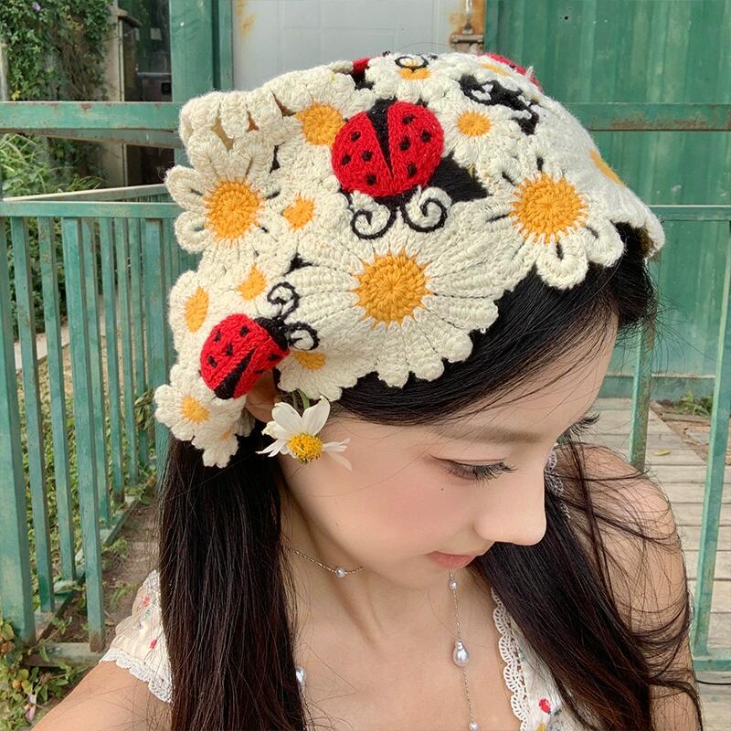 Корейское милое вязаное крючко – обзор и цена Headband Summer Knit